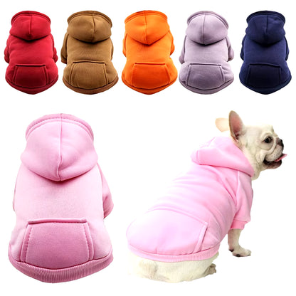 Fleece Pet Clothes Dog Warm Vest Winter Cute Hoodie Sweater Coat Costumes for Small Medium Pet Puppy Shirt Jacket Clothing